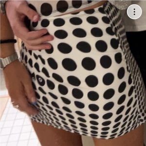 Omighty polka dot mini skirt